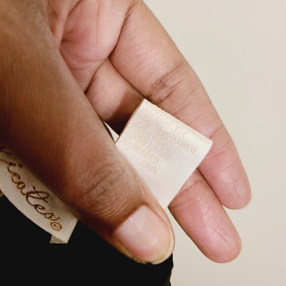 Delicates | Vintage Black Nylon Lace Chemise or Slip (Size Medium) - Picture 6 of 12